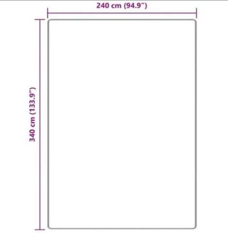 Alfombra gris oscuro 240 x 340