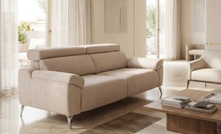 Sofá familiar gris con viscoelástica