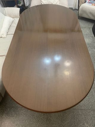 Mesa comedor madera ovalada extensible