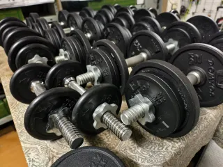 10 mancuernas 60 discos 100Kg total (17,5€/m 10Kg)