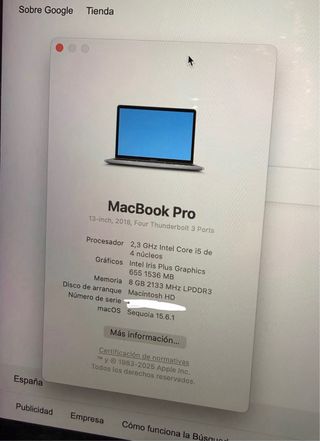 MacBook Pro 2018 - Gris Espacial