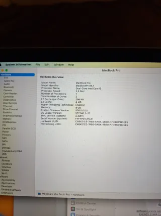 MacBook Pro 13 Retina 2017 macOS Mojave