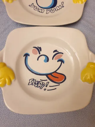 Set 6 Piatti Tazze Pazze Ceramica