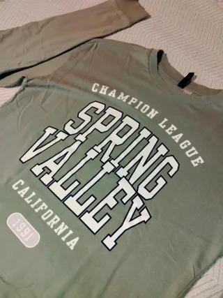 Sudadera menta pálida - H&M - talla S