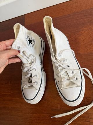 Converse Doble Plataforma Blancas