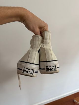 Converse Doble Plataforma Blancas