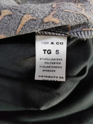 Abito donna nero e oro fantasia