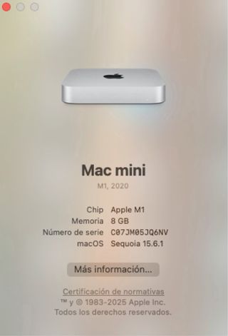 Apple Mac Mini M1 2020 + Teclado y Ratón