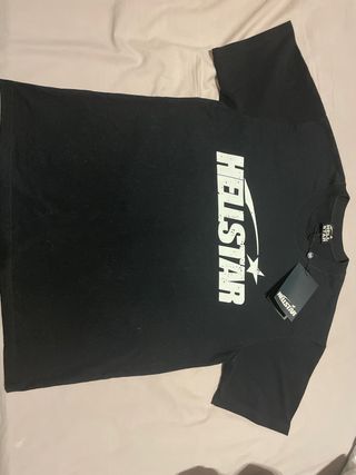 Camiseta Hellstar Negra Estampado Blanco
