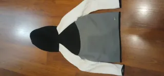 Sudadera Nike Tech Gris y Blanca talla L de niño