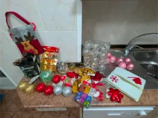 Lote adornos Navidad, luces.