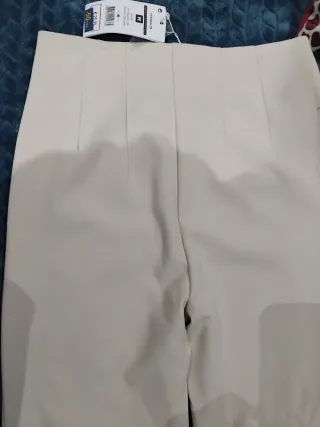 Pantalón Tiffosi Talle Alto Beige Talla M