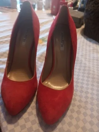 DONNA PIU Decolleté Camoscio Rosso