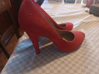 DONNA PIU Decolleté Camoscio Rosso