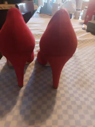 DONNA PIU Decolleté Camoscio Rosso