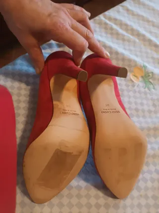 DONNA PIU Decolleté Camoscio Rosso