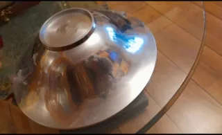 Centro de mesa metal y nacar