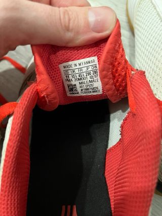 Deportivas Adidas Hombre Blancas y Rojas