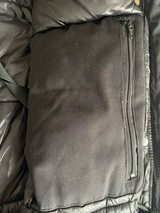 Abrigo Zara Negro con Capucha - estola pelo nueva