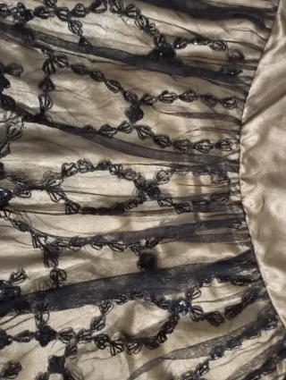 Conjunto ceremonia champán y negro T.40-42