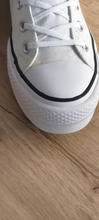 Converse con plataforma talla 39 color blanco