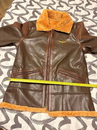 Cazadora aviador forrada marrón