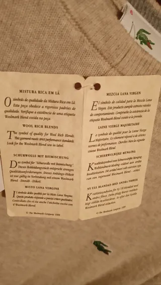 Jersey Lacoste Lana Virgen Beige