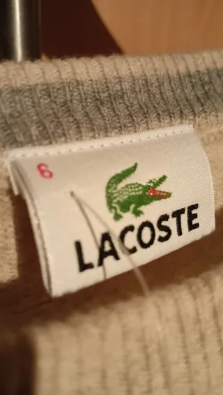 Jersey Lacoste Lana Virgen Beige