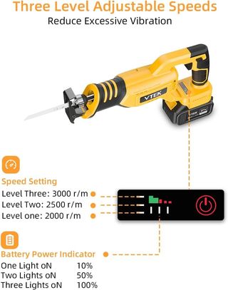 Sierra Sable Inalámbrica VTEK 21V