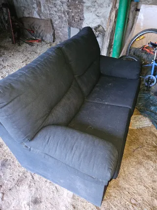 Sofá de 2 plazas negro