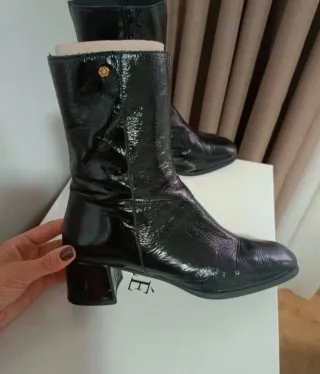 Botines negros tacón bajo