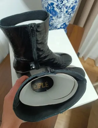 Botines negros tacón bajo