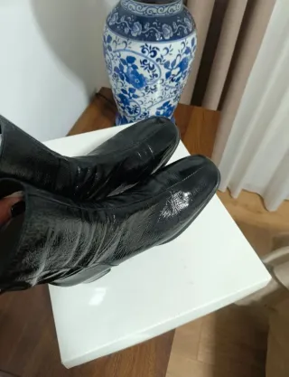 Botines negros tacón bajo