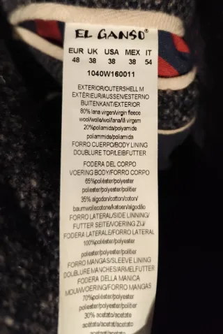 Abrigo El Ganso Hombre Gris