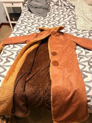 Abrigo largo mujer marrón
