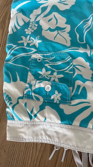 Bañador estampado caballero azul y blanco