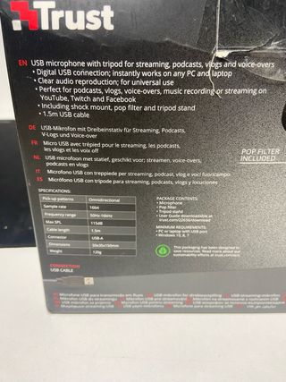 : Trust GXT 232 Mantis Micrófono