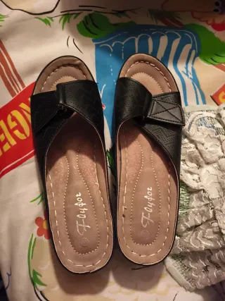 Sandalias Flyfor Negras Mujer