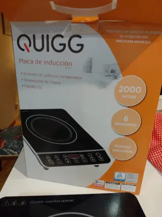 Placa de inducción negra