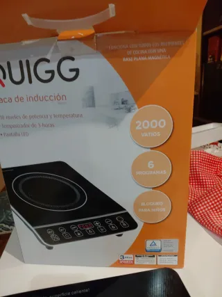 Placa de inducción negra