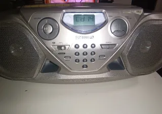 Radio CD Cassette Philips Gris/Plata
