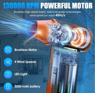 Soffiatore Aria Compressa & Aspirapolvere 2-in-1