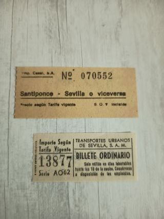 Billetes de transporte Antiguos