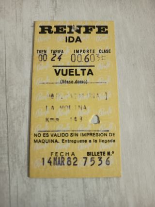 Billetes de transporte Antiguos