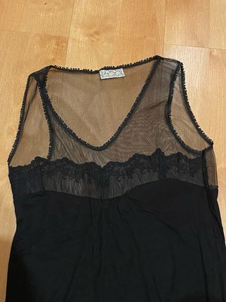 Lote 2 Camisetas Negras Encaje Talla M