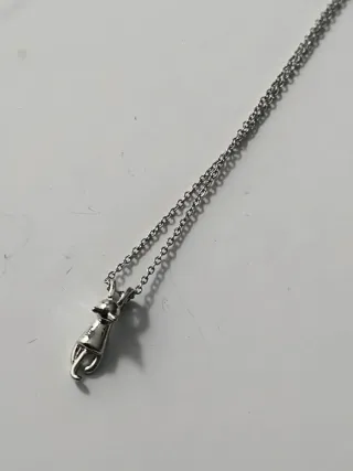 Collar colgante gato plata