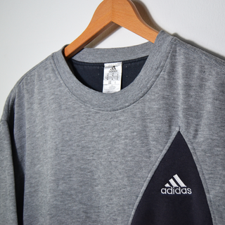 Sudadera Adidas Rework, gris y negra