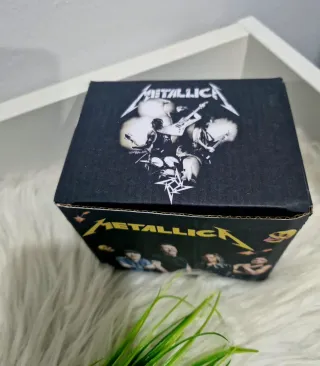 Caneca Metallica Preta com Estampa
