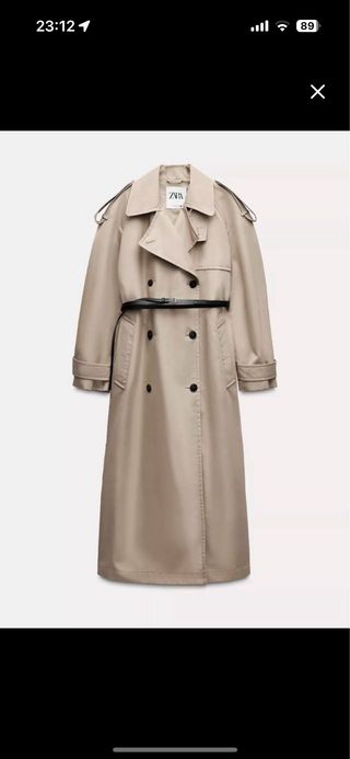 Trench largo Zara beige