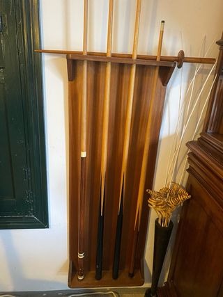 Mesa de comedor de madera convertible en billar